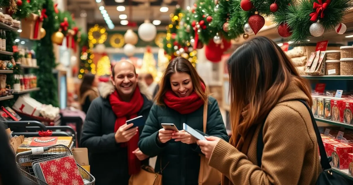 Holiday shoppers using credit cards