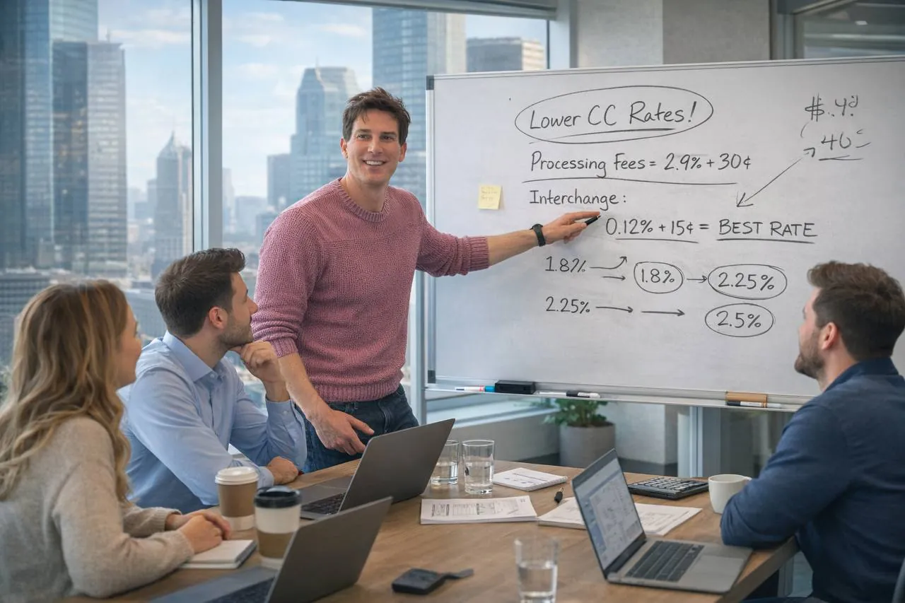 Payment USA explaining dual pricing cash and card prices to a merchant