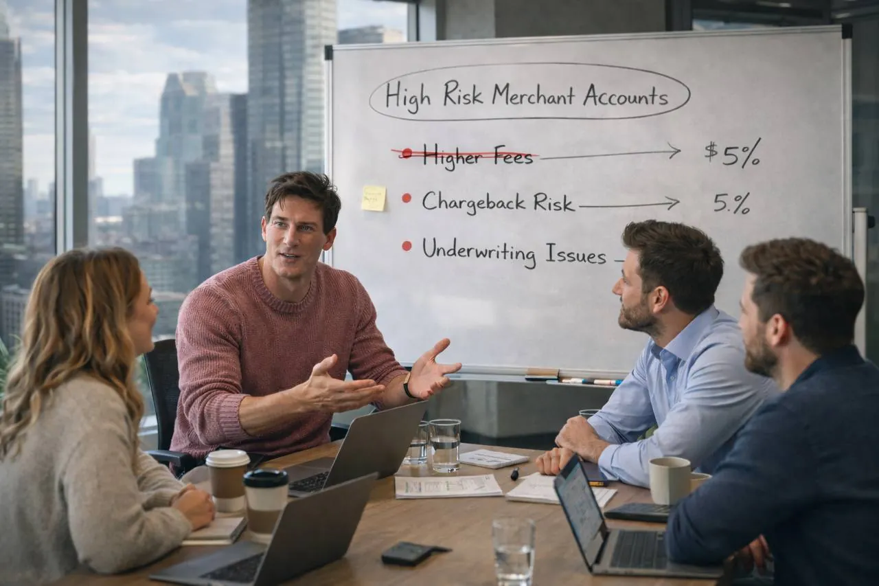 Payment USA team discussing high risk merchant account solutions